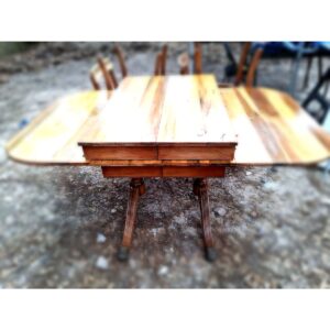 Refinished Vintage Drop-Leaf Dining Set