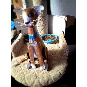 Metal cat incense burner/tealight holder.