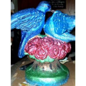 Hand painted doves figurines